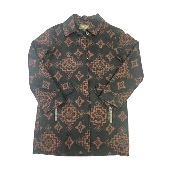 Pendleton Jackets & Blazers - Pendleton‎ Wool Coat Women's S Aztec Southwestern Bandolier Jacket Black Coat